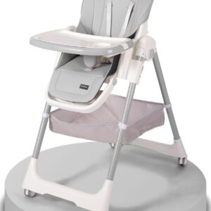 Chaise Haute Burbay – Élégance Grise & Praticité | AC8055