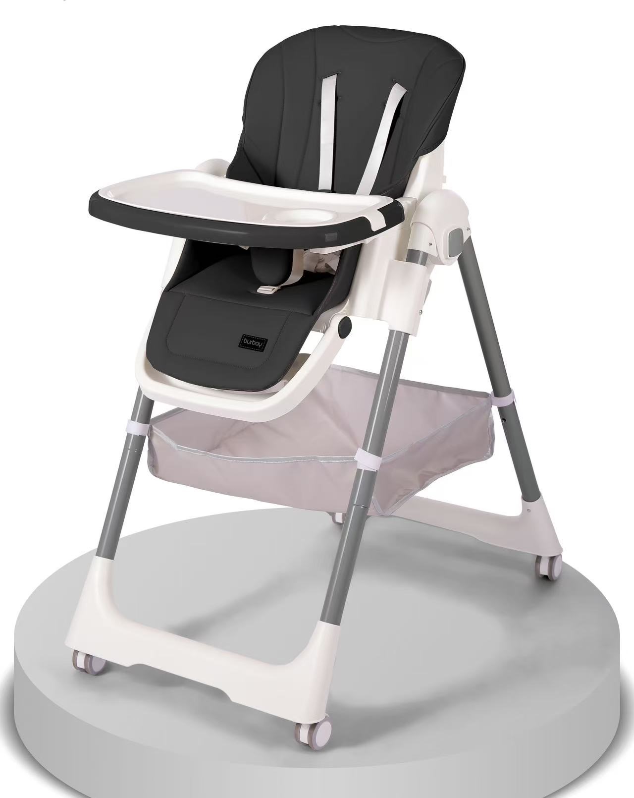 Chaise Haute Burbay – Élégance Grise & Praticité | AC8055