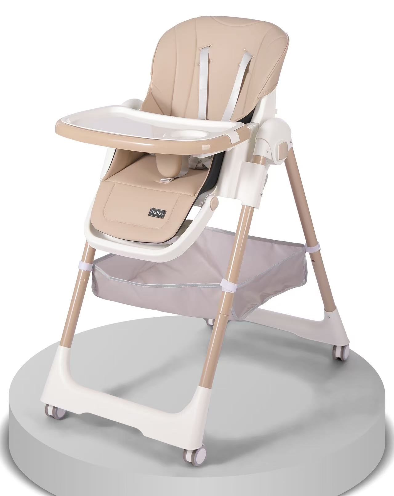 Chaise Haute Burbay – Élégance Grise & Praticité | AC8055
