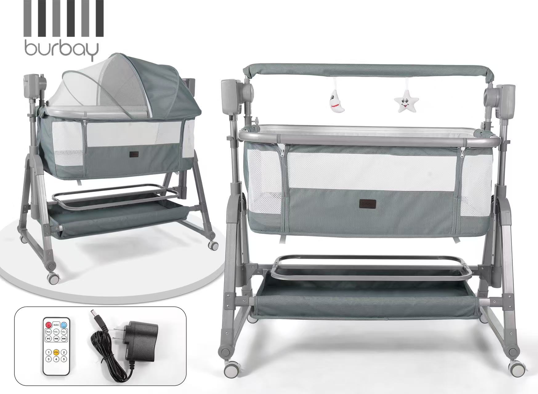 Lit Bébé Automatique avec Télécommande et Musique | MD_6