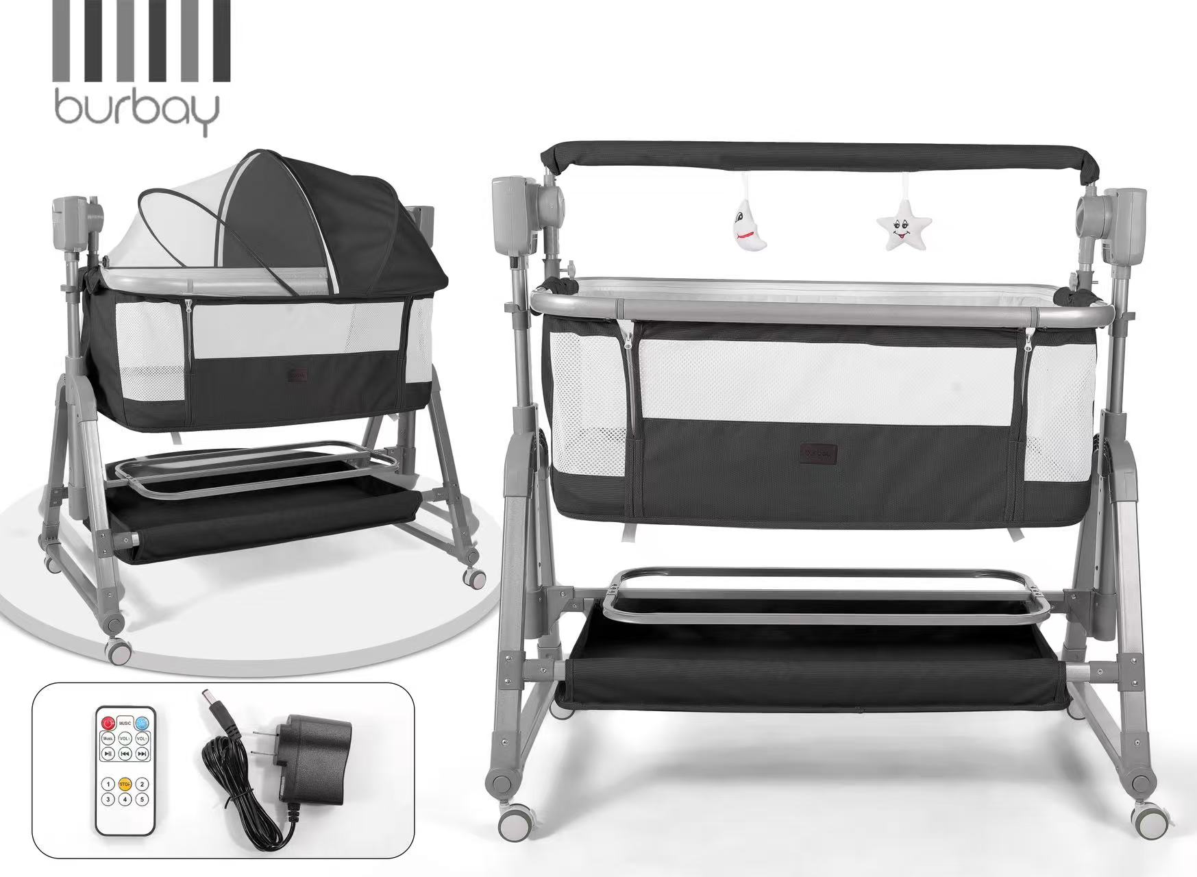 Lit Bébé Automatique avec Télécommande et Musique | MD_6