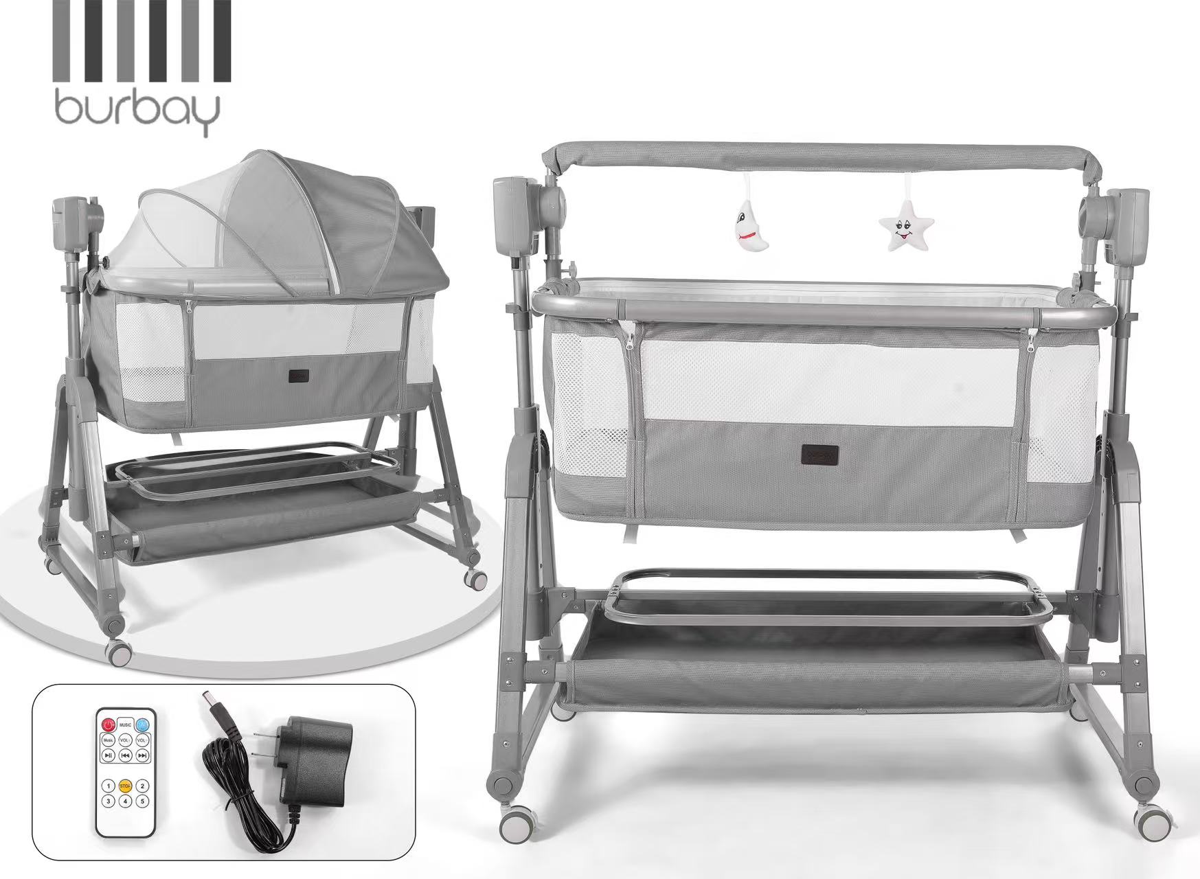 Lit Bébé Automatique avec Télécommande et Musique | MD_6