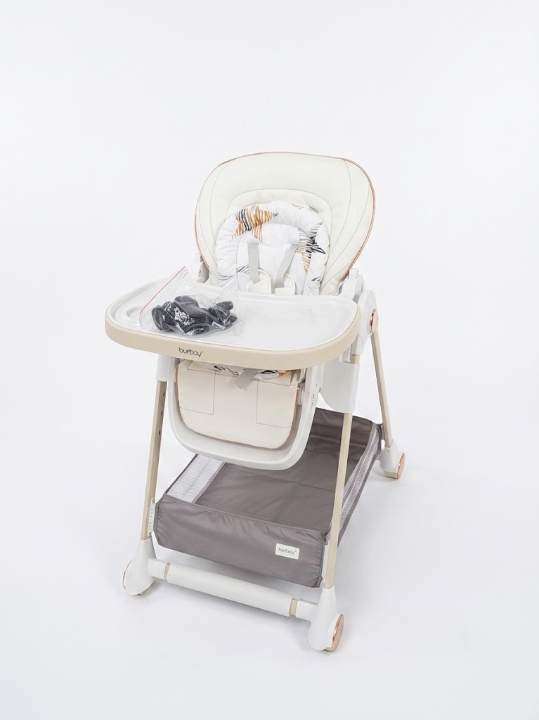 Chaise Haute Burbay Réglable avec Double Plateau | AC828