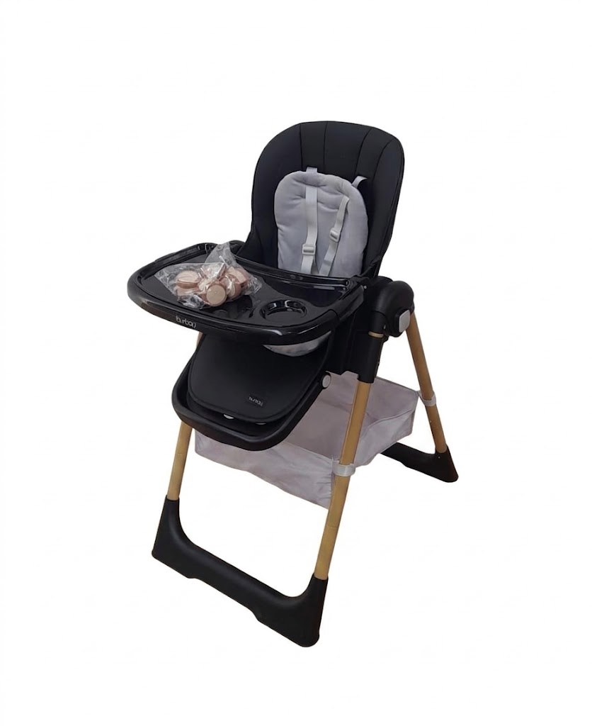 Chaise Haute Burbay avec Pieds en Bois et Dossier Inclinable | 1-11