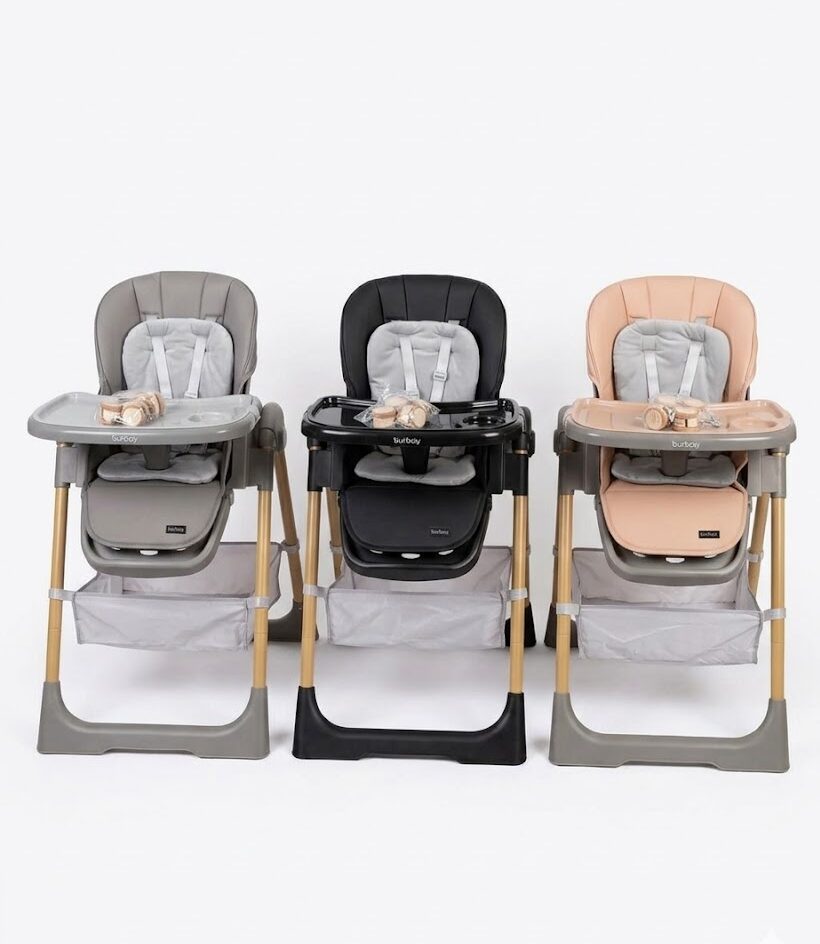 Chaise Haute Burbay avec Pieds en Bois et Dossier Inclinable | 1-11