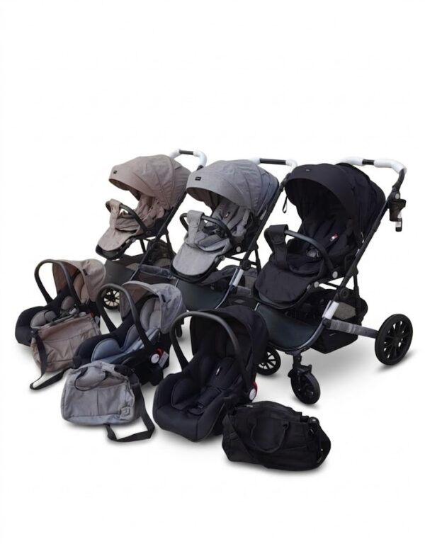 Poussette Burbay 3 en 1 – Poussette Bébé avec Maxi-Cosi & Sac à Langer | VC30+C