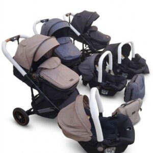 Poussette Burbay – 3-en-1 avec Siège Auto et Sac à Langer | H6+C