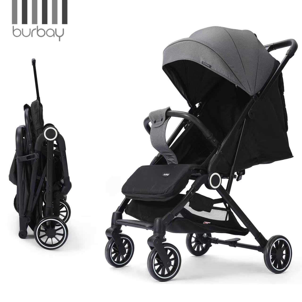 Poussette Valise Burbay Compacte Noir (Naissance – 4 ans) | X5