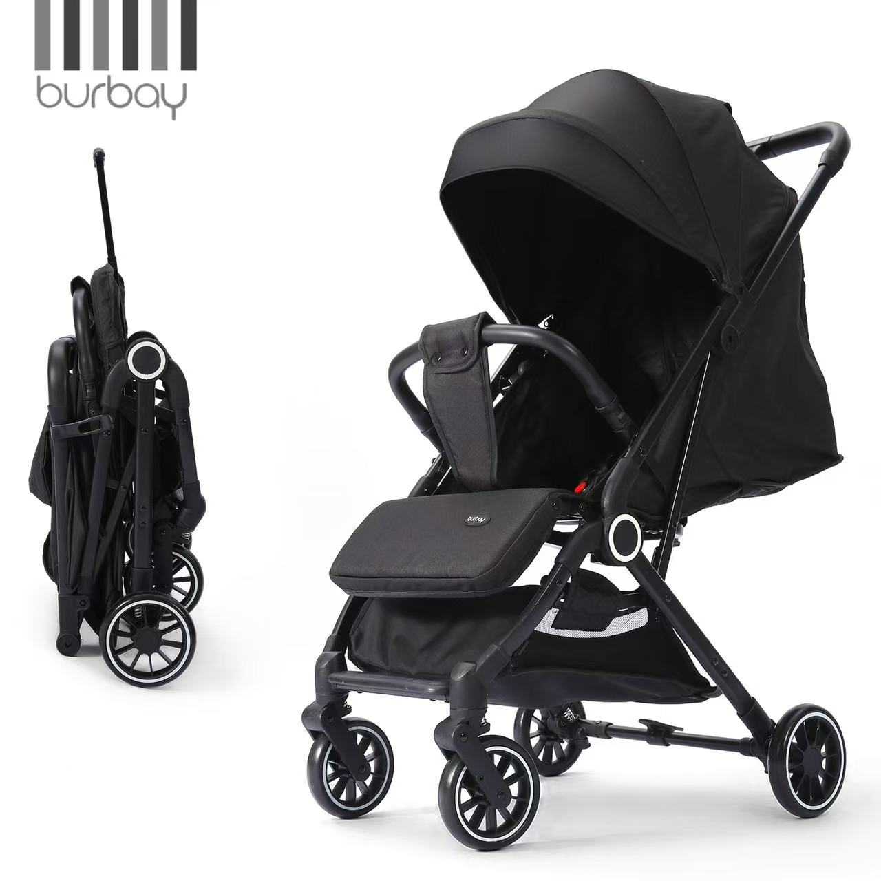 Poussette Valise Burbay Compacte Noir (Naissance – 4 ans) | X5