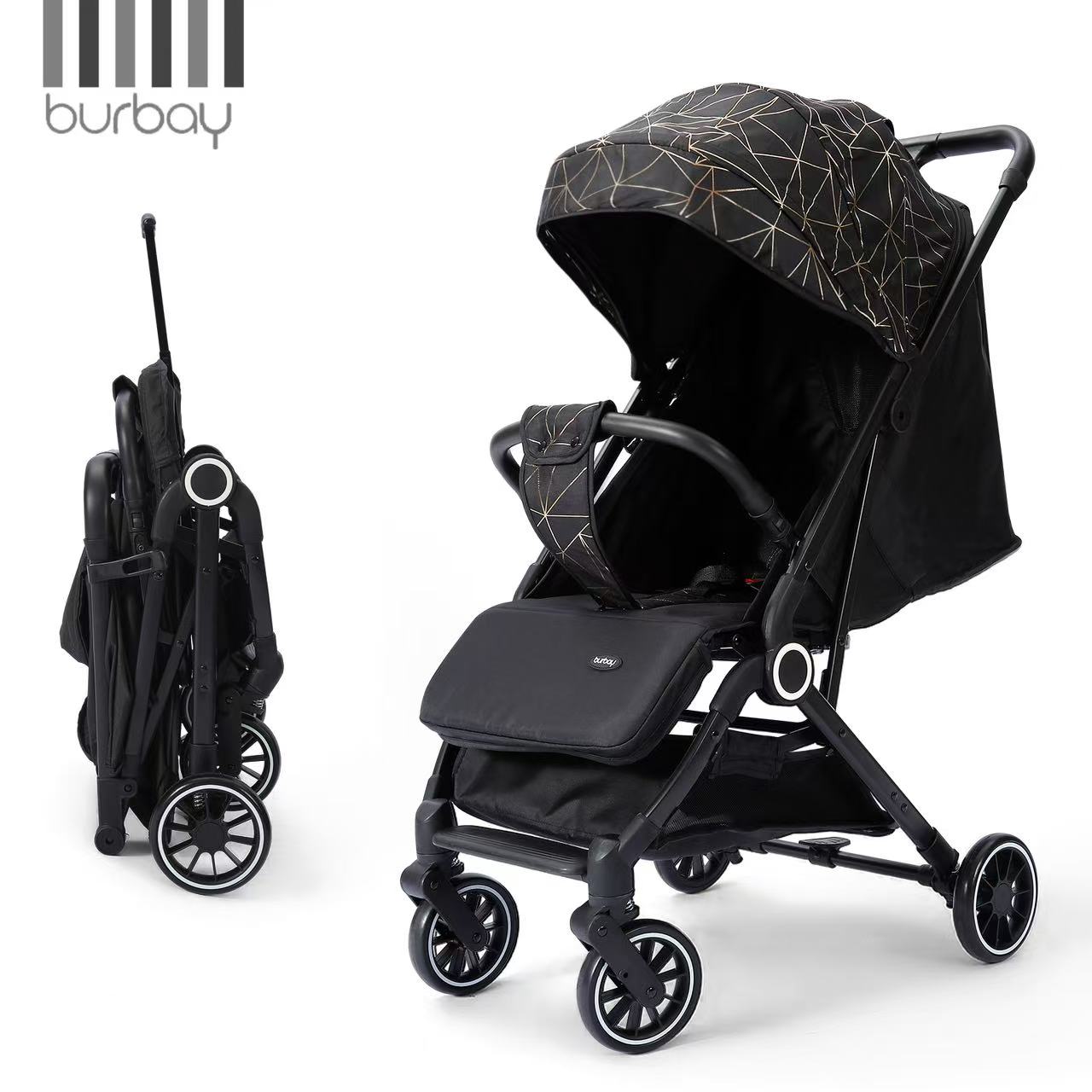 Poussette Valise Burbay Compacte Noir (Naissance – 4 ans) | X5