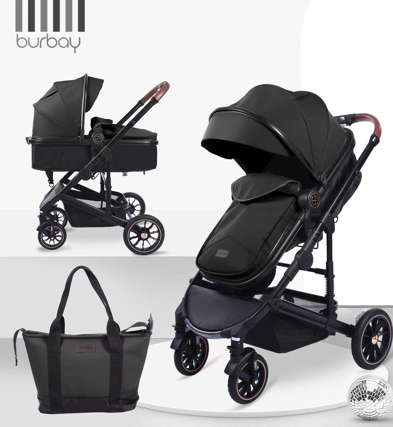 Poussette Burbay avec Sac | H6