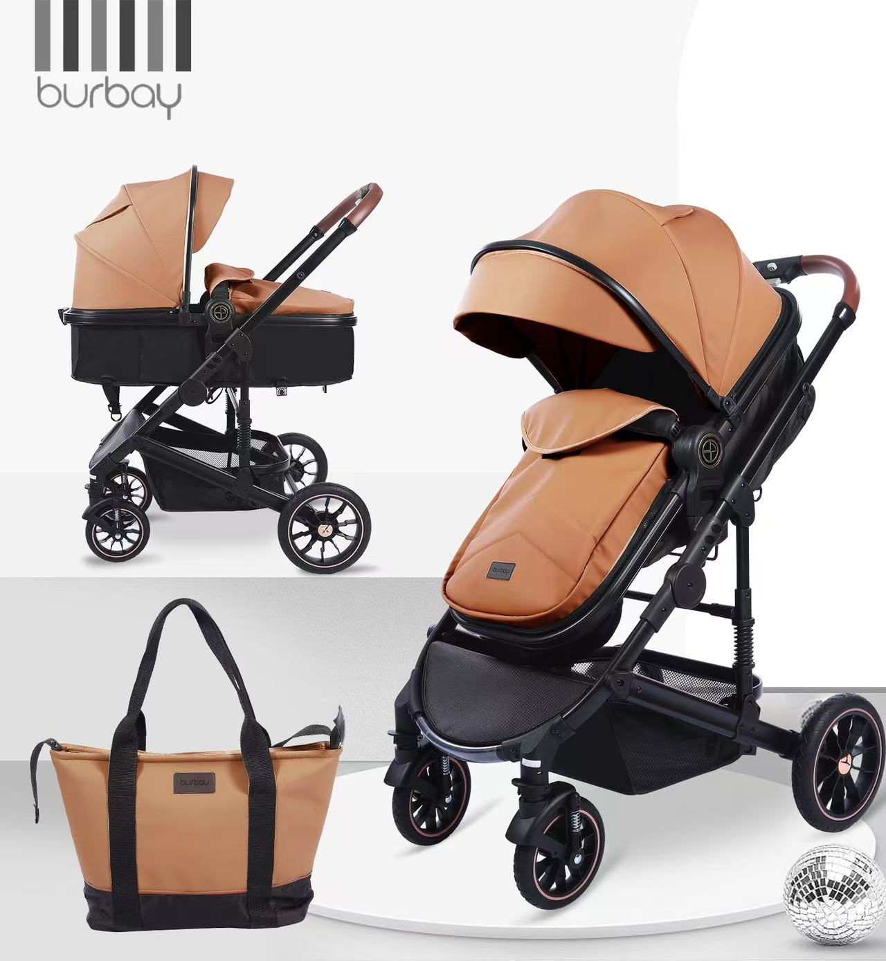 Poussette Burbay avec Sac | H6