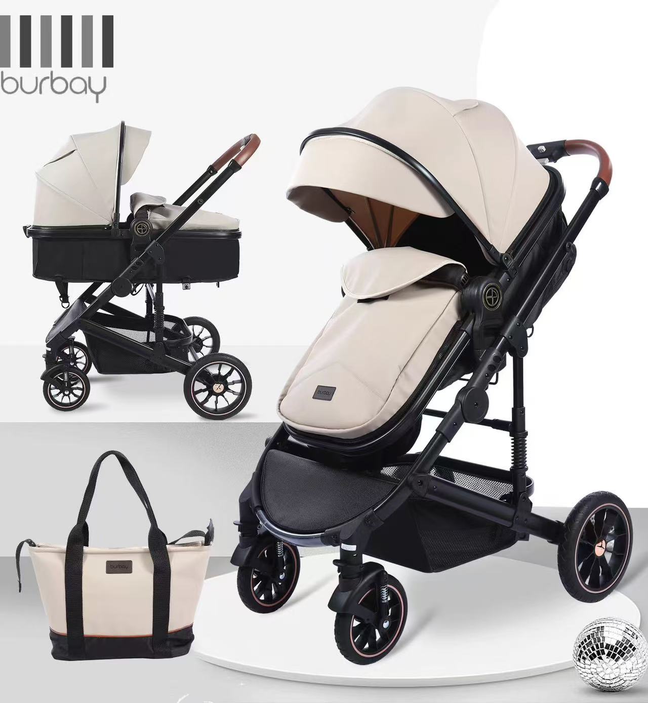 Poussette Burbay avec Sac | H6