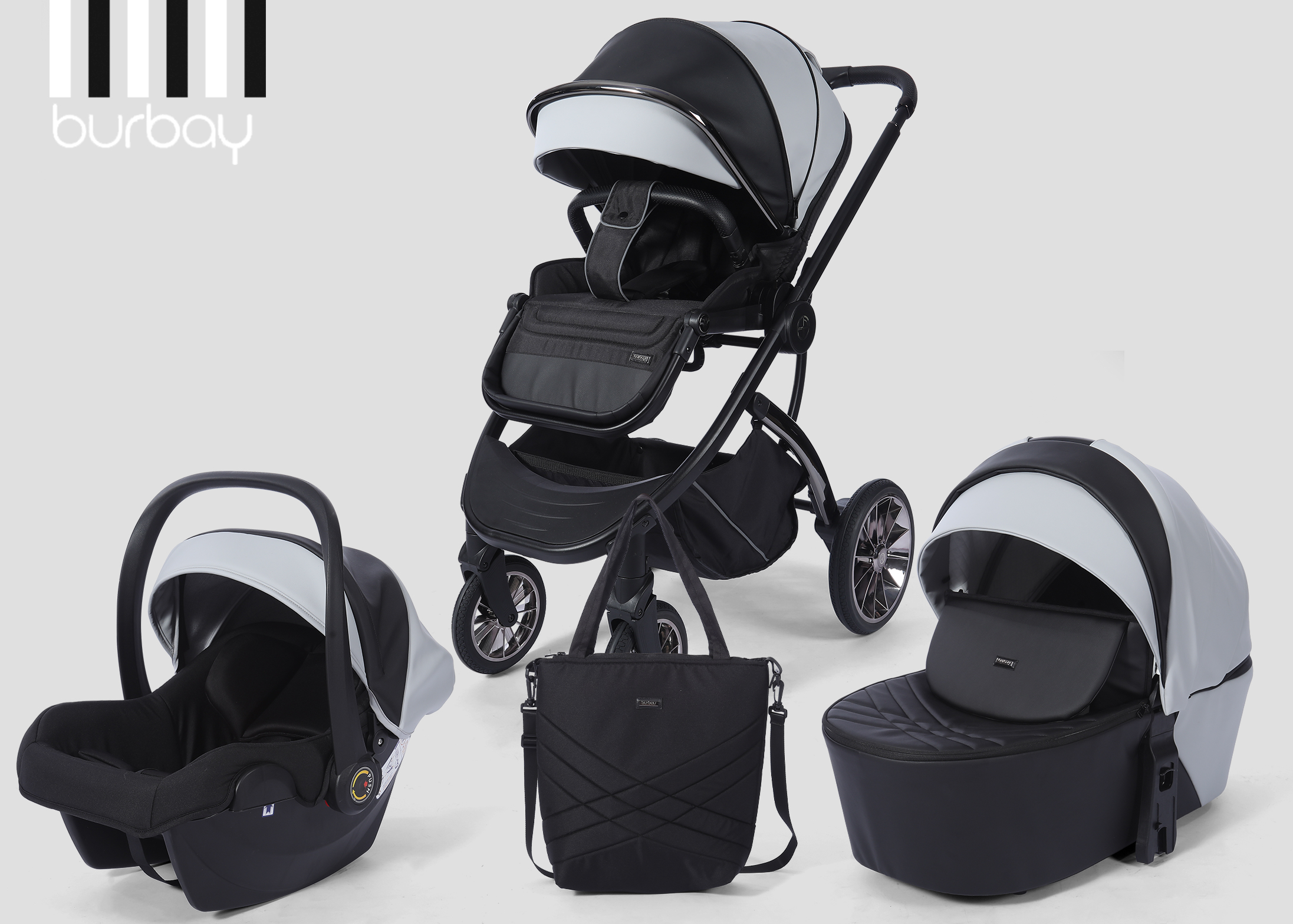Pack Poussette 4 en 1 Burbay Premium Comfort | AS888