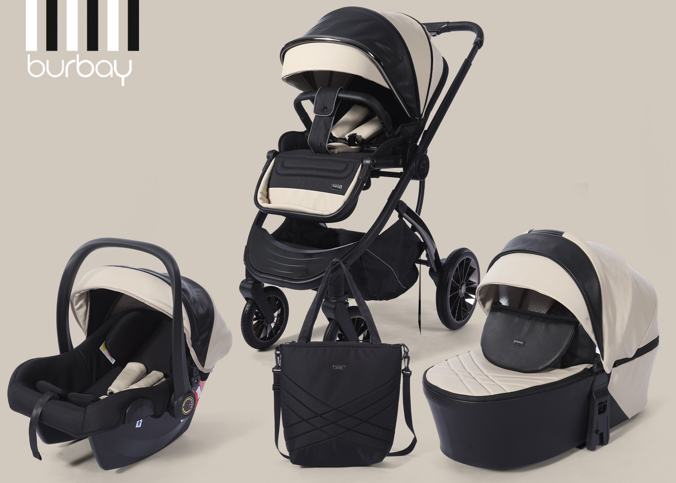 Pack Poussette 4 en 1 Burbay Premium Comfort | AS888