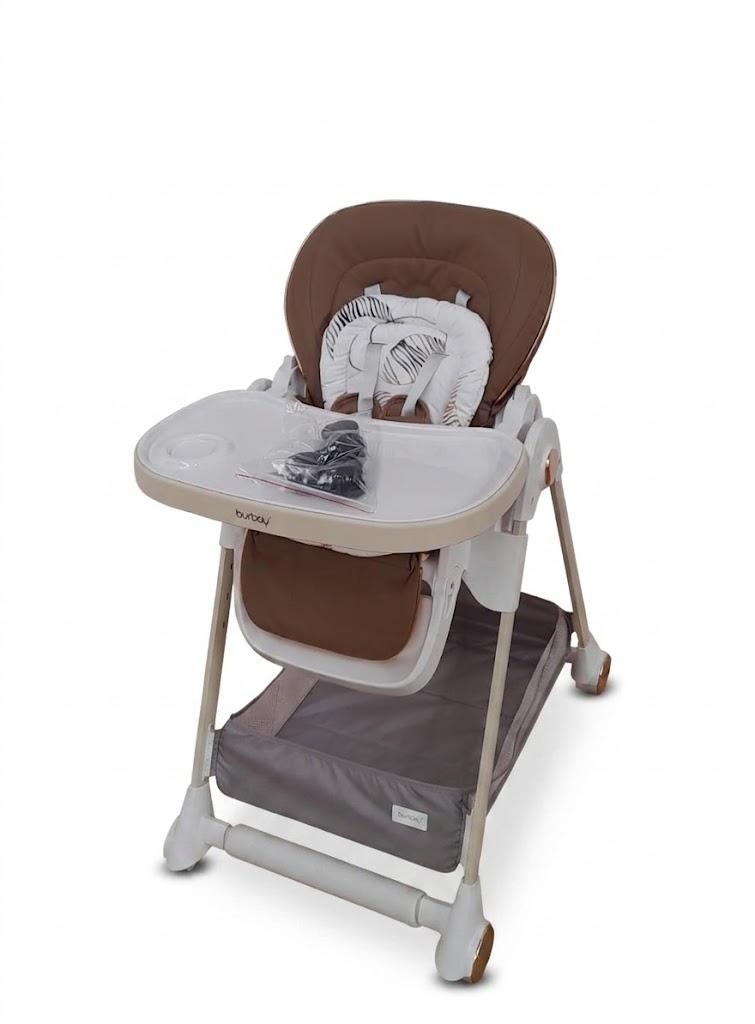 Chaise Haute Burbay Réglable avec Double Plateau | AC828