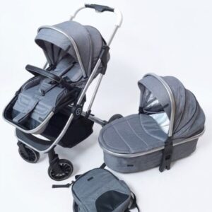 Poussette Burbay 2-en-1 – avec Nacelle et Sac à Langer | 599-1