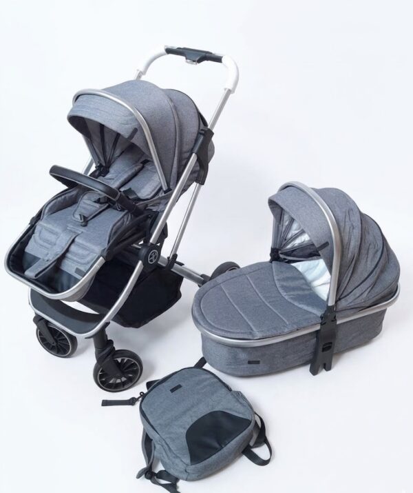 Poussette Burbay 2-en-1 – avec Nacelle et Sac à Langer | 599-1
