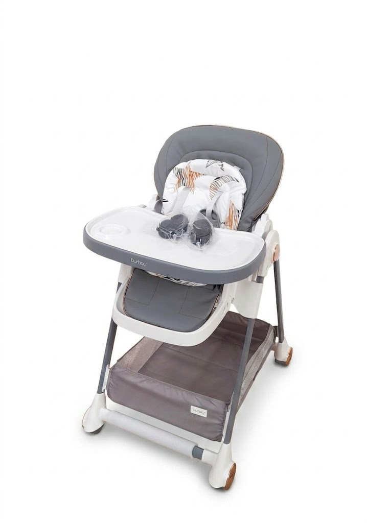 Chaise Haute Burbay Réglable avec Double Plateau | AC828