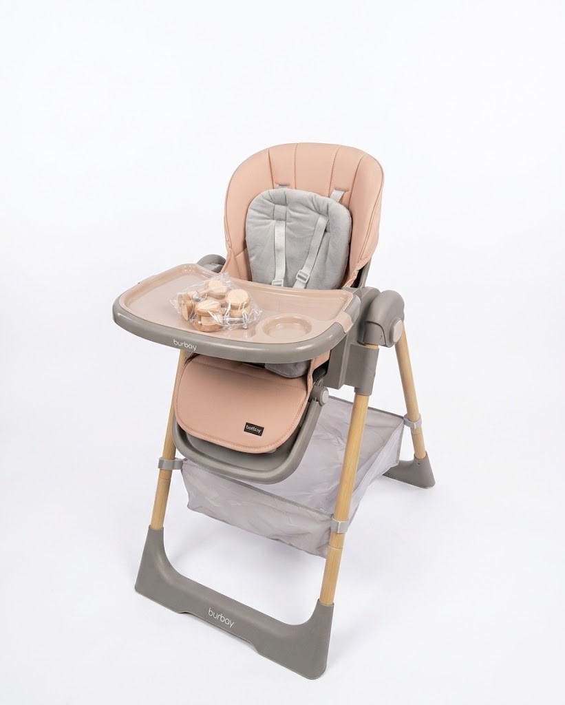 Chaise Haute Burbay avec Pieds en Bois et Dossier Inclinable | 1-11